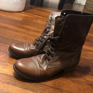 Steve Madden Leather Combat Boots